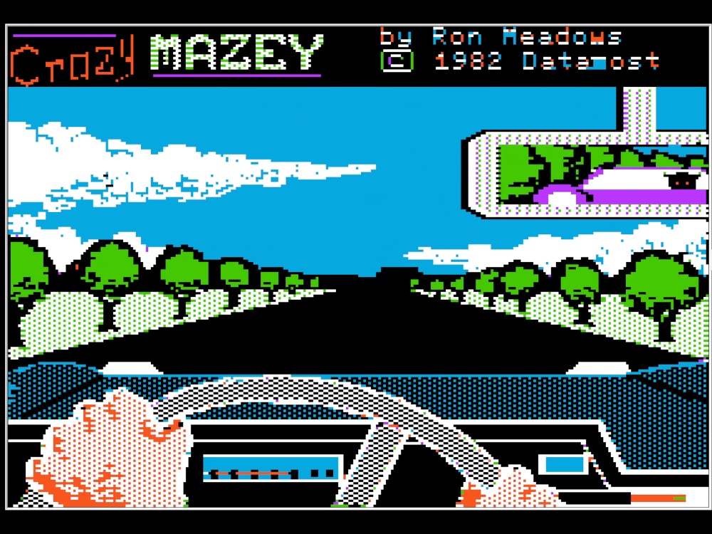 Title Screen of Crazy Mazey for Apple II